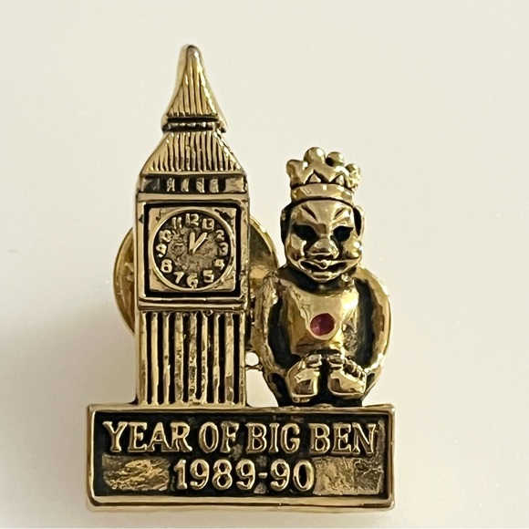 Vintage Year Of Big Ben 1989-90 Gold Tone Pin Brooch - Picture 10 of 10